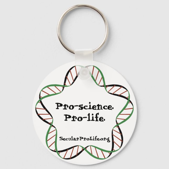Pro-science. Pro-life. Key Ring (Front)