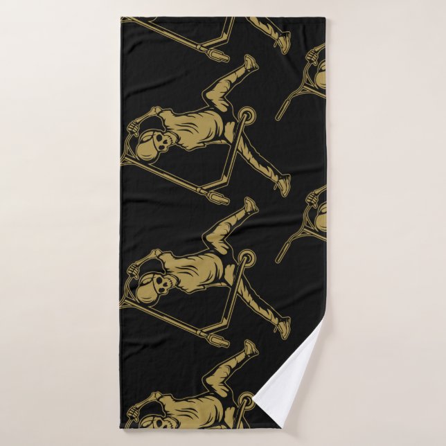 Pro Scooter Free Rider Tricks Bath Towel (Bath Towel)