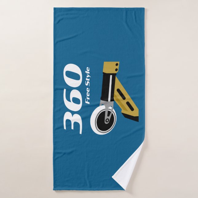 Pro Scooter Free Rider Tricks Bath Towel (Bath Towel)