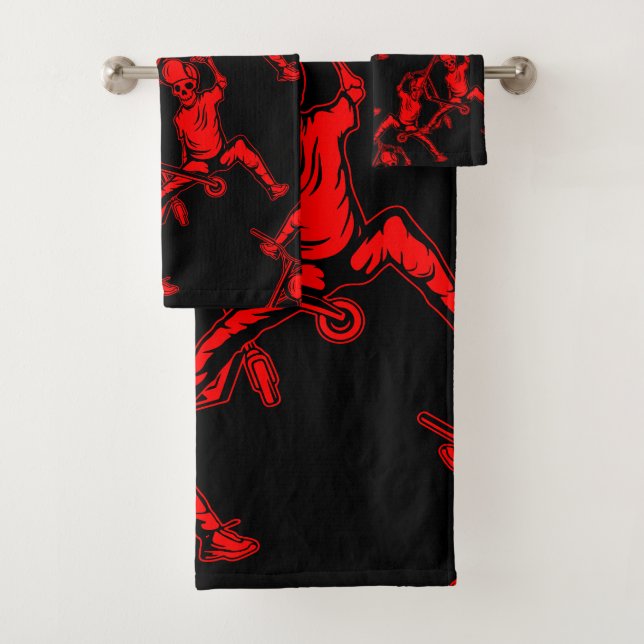 Pro Scooter Free Rider Tricks Bath Towel Set (Insitu)
