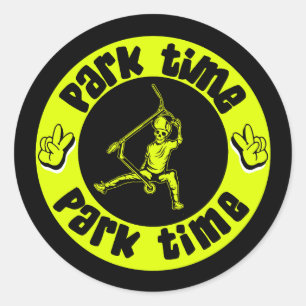Pro Scooter Free Rider Tricks Classic Round Sticker