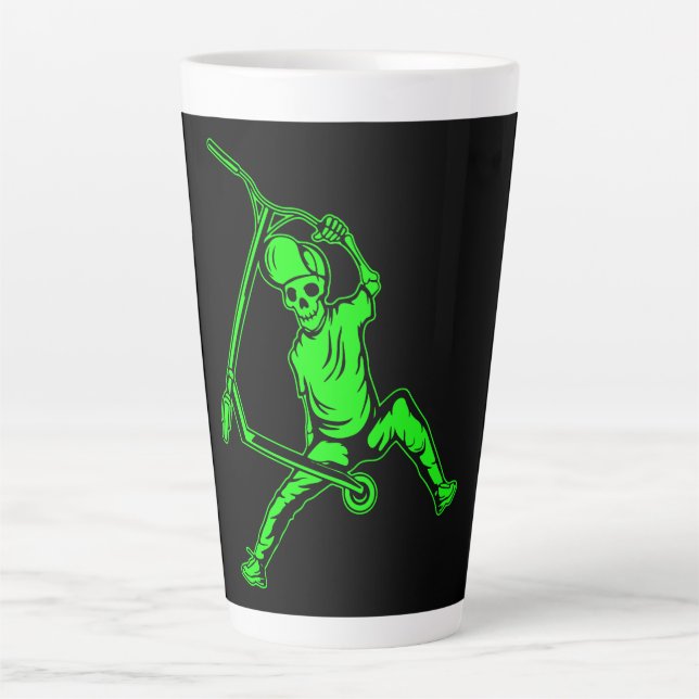 Pro Scooter Free Rider Tricks Latte Mug (Front)