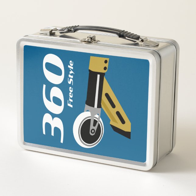 Pro Scooter Free Rider Tricks  Metal Lunch Box (Front)