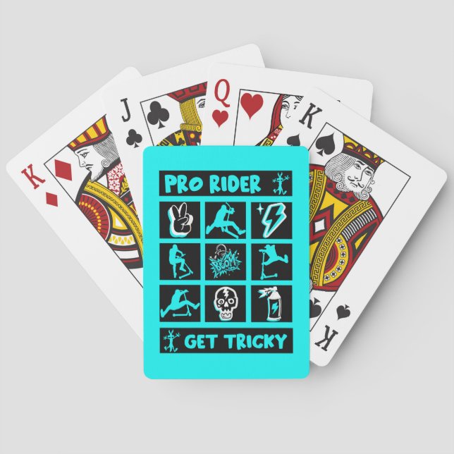 Pro Scooter Free Rider Tricks Playing Cards (Back)