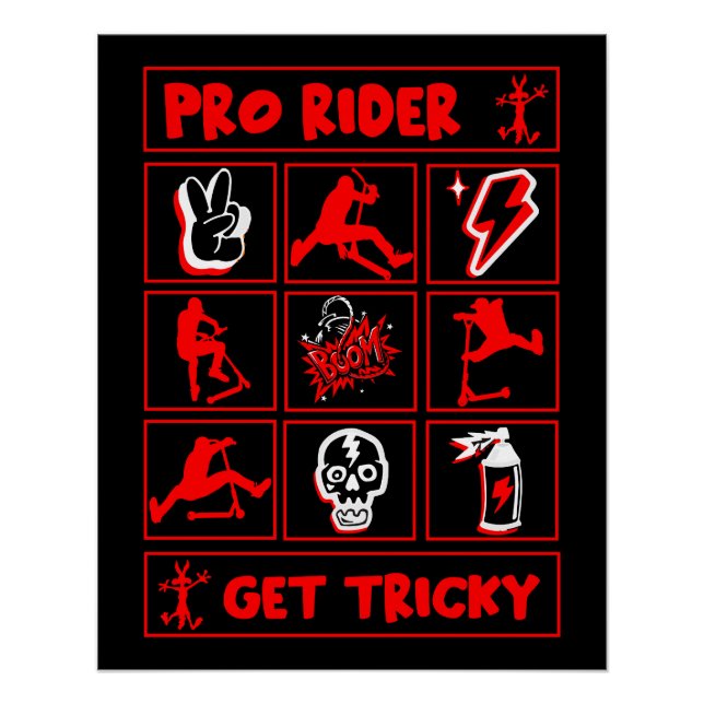 Pro Scooter Free Rider Tricks Poster (Front)