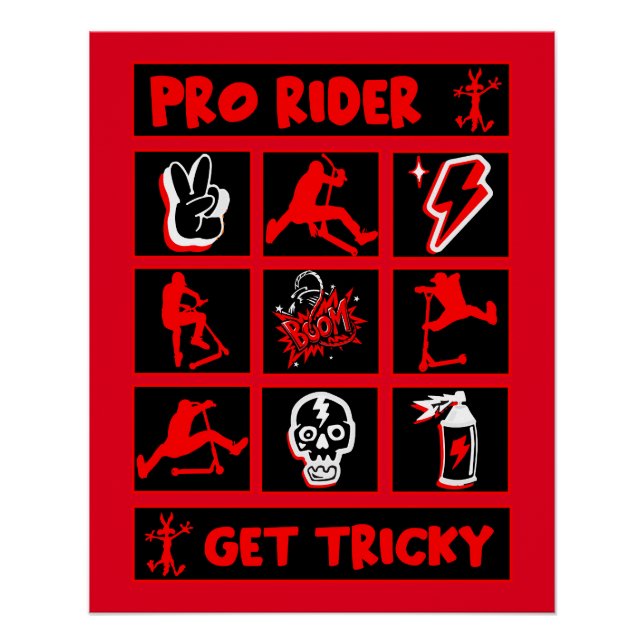 Pro Scooter Free Rider Tricks Poster (Front)