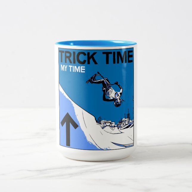 Pro Scooter Free Rider Tricks Two-Tone Coffee Mug (Center)