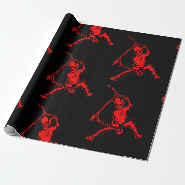 Pro Scooter Free Rider Tricks Wrapping Paper (Unrolled)