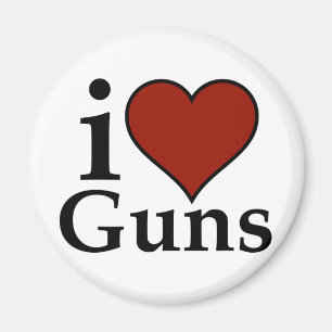 Pro Second Amendment: I Heart Guns Magnet