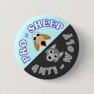 Pro-Sheep/Anti-Wolf - Perfect Strangers 6 Cm Round Badge