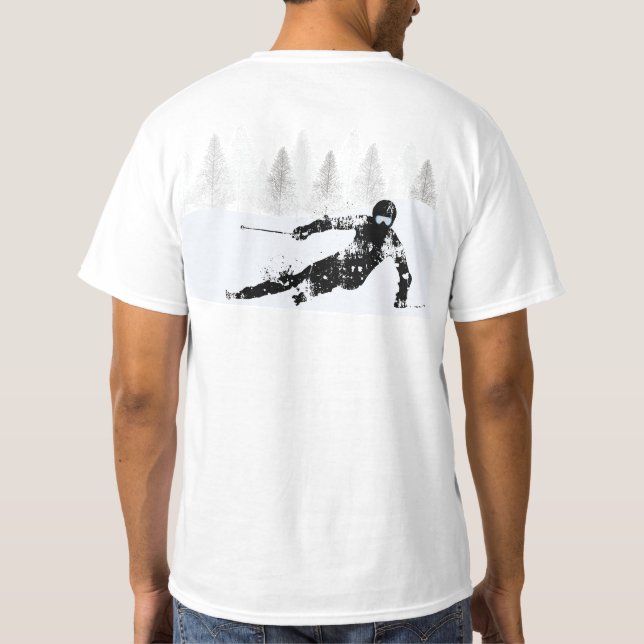 Pro Skier, Ski Snowboard T-Shirt (Back)