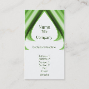 Pro Swirls I Business Card, Green Card
