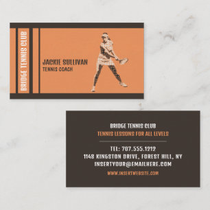 Pro Tennis Player, Tennis Player/Coach/Instructor Business Card