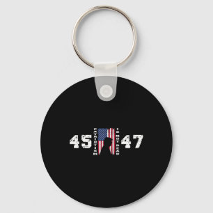 Pro Trump 45 47 Patriotism Is Not Dead Vintage Fla Key Ring