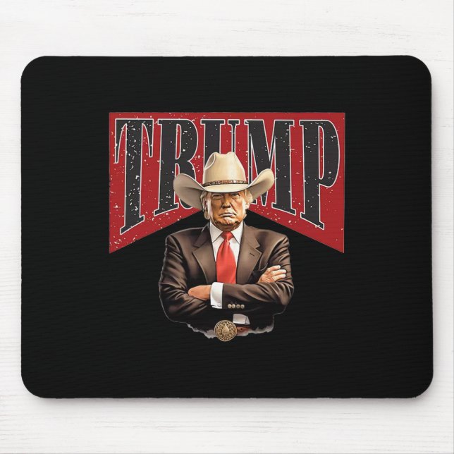 Pro Trump Cowboy  Mouse Mat (Front)