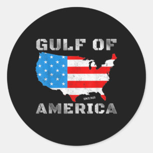 Pro-trump Gulf America Official Patriotic Of Usa M Classic Round Sticker