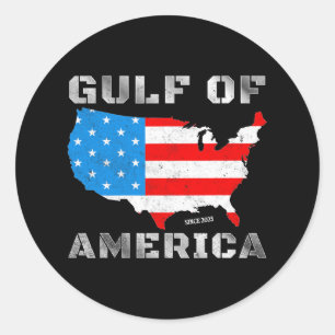 Pro-trump Gulf America Official Patriotic Of Usa M Classic Round Sticker