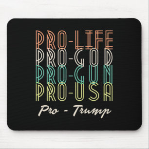 Pro Trump Life God Guns Republican Mouse Mat