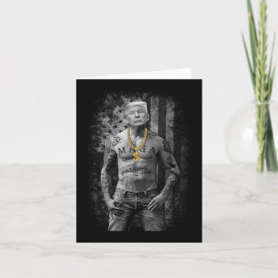 Pro Trump Patriotic Gangster - Anti-liberal Republ Card
