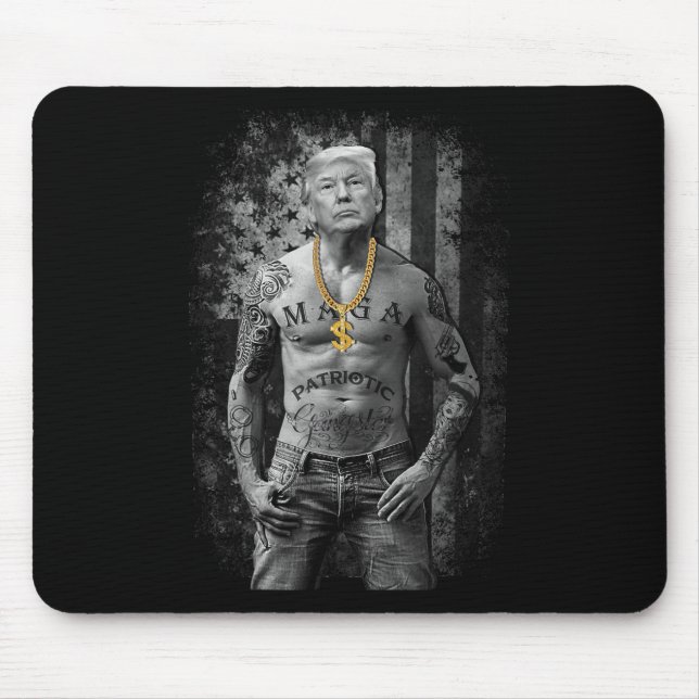 Pro Trump Patriotic Gangster - Anti-liberal Republ Mouse Mat (Front)