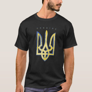 Pro Ukraine Support Flag Symbol Ukrainian Trident T-Shirt