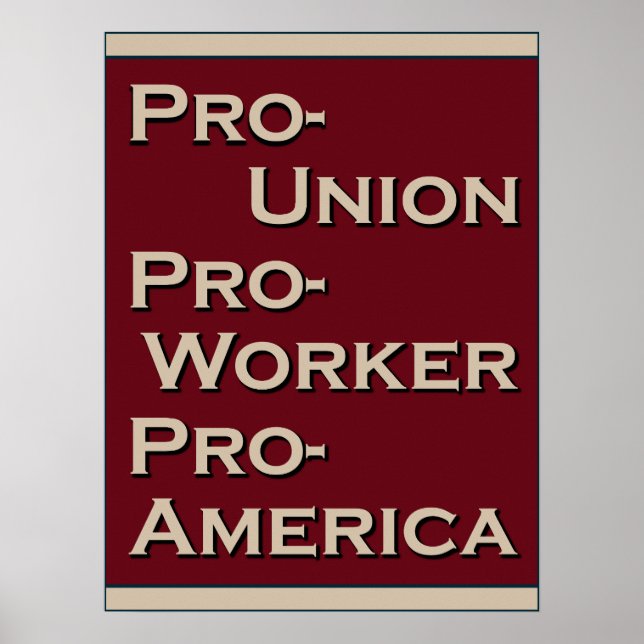 Pro-Union 1940's Design Poster (Front)