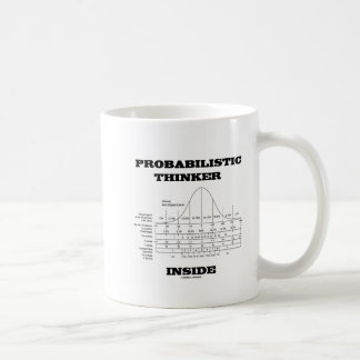 Probabilistic Thinker Inside Bell Curve Humour Coffee Mug