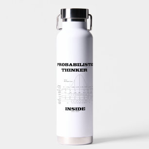 Probabilistic Thinker Inside Bell Curve Humour Water Bottle