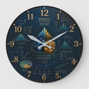 Probability & Statistics Mathematics Large Clock