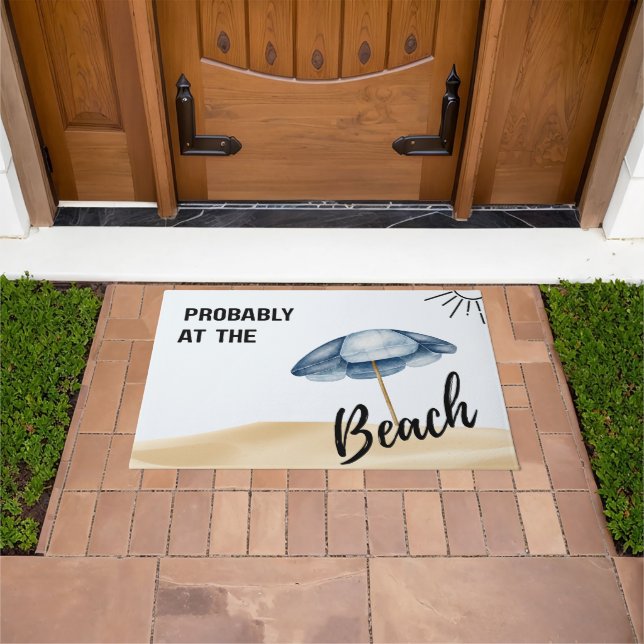 Probably at the Beach Tropical Coastal Doormat (Outdoor)