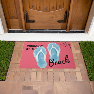 Probably at the Beach Tropical Coastal Doormat