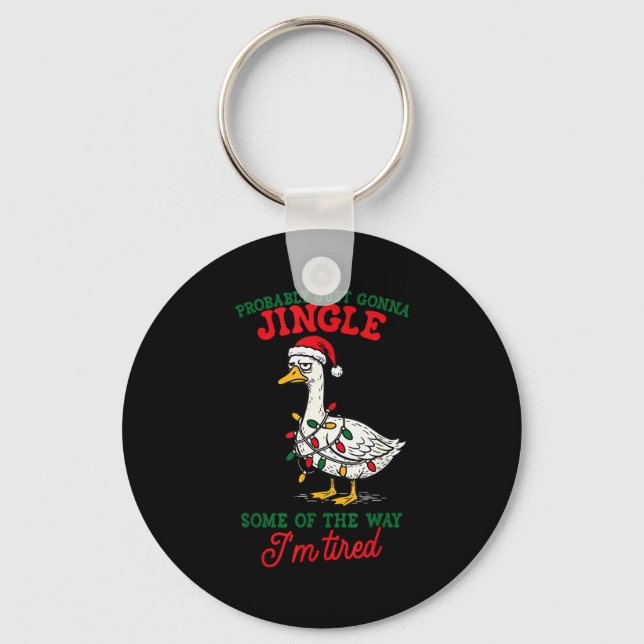 Probably Just Gonna Jingle Some Of The Way Christm Key Ring (Front)