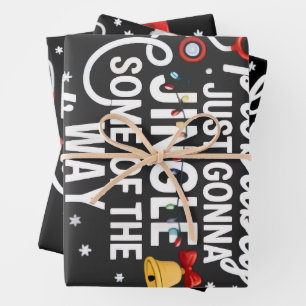 Probably just Gonna Jingle Some of The Way Nurse Wrapping Paper Sheet