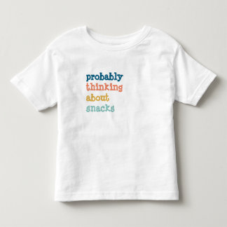 Probably thinking about snacks funny kid shirt