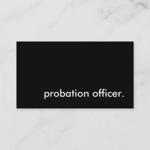 probation officer. business card