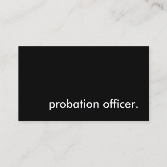 probation officer. business card (Front)