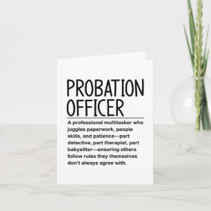 Probation officer card