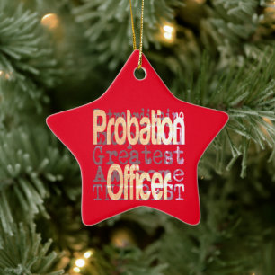 Probation Officer Extraordinaire Ceramic Tree Decoration