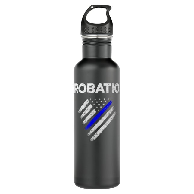 Probation Officer Parole Law Enforcement Flag Unif 710 Ml Water Bottle (Front)