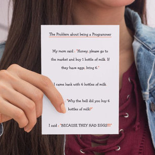Problem about being a Programmer.. Funny Birthday Holiday Card