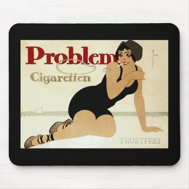 Problem Cigarette Ad Mouse Mat (Front)