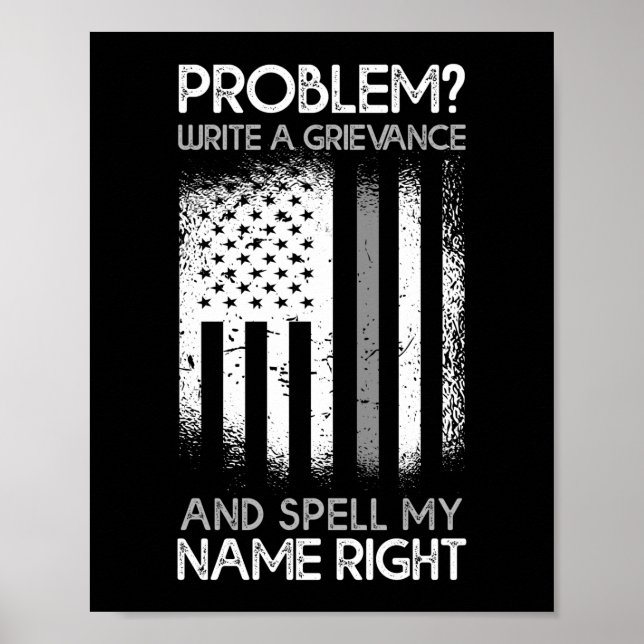 Problem Correction Officer Police Thin Silver Line Poster (Front)