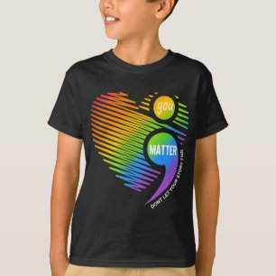 Problem Don't Let Your Story End Semicolon Mental T-Shirt