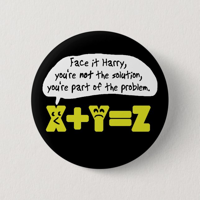 Problem Funny Math 6 Cm Round Badge (Front)