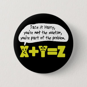 Problem Funny Math 6 Cm Round Badge