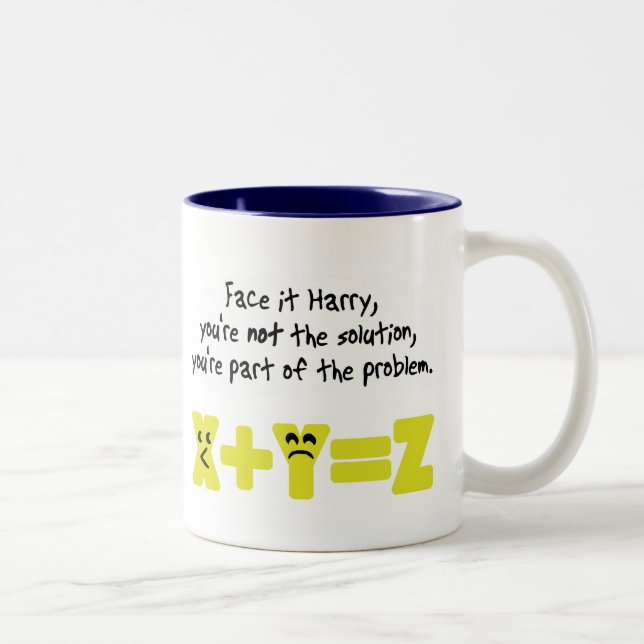 Problem Funny Math Two-Tone Coffee Mug (Right)