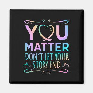Problem Happy Suicide Awareness Support Graphic  Magnet