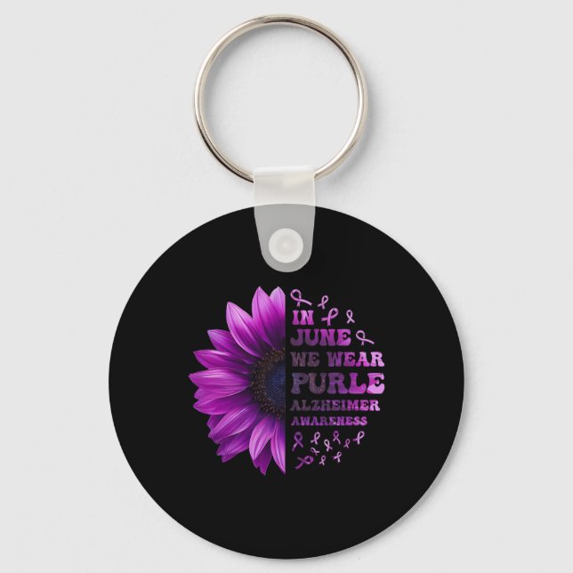 Problem Heimer Purple Heimer's Awareness 4  Key Ring (Front)