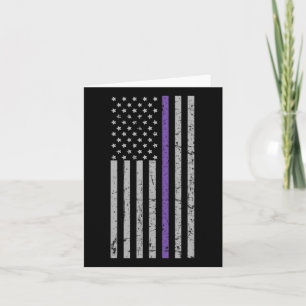 Problem Heimer Usa Flag Purple Strip Card