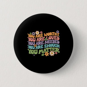 Problem Kindness Be Kind Groovy Mental Health Awar 6 Cm Round Badge